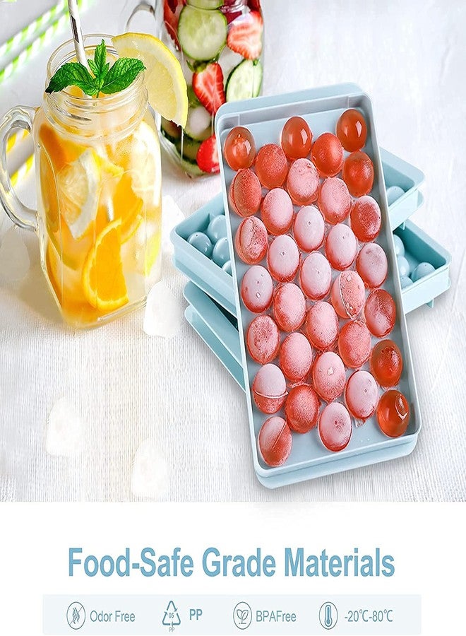 KBS Plastic BPA Free Reusable Sphere Round ice Ball Cube Lollipop Candy Maker Trays 33 PCs Molds for Kitchen Refrigerator Freezer (Pack of 2) Multi Color, Standard - Image 5